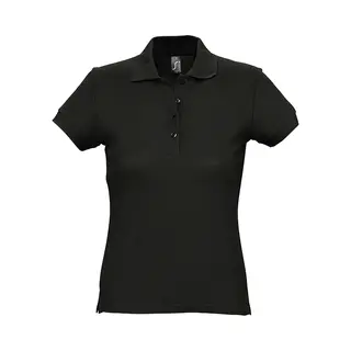 Sols Womens/Ladies Passion Pique Short Sleeve Polo Shirt (Schwarz)