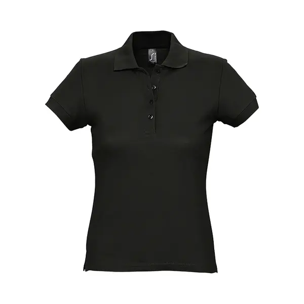 Sols Womens/Ladies Passion Pique Short Sleeve Polo Shirt (Schwarz) thumbnail