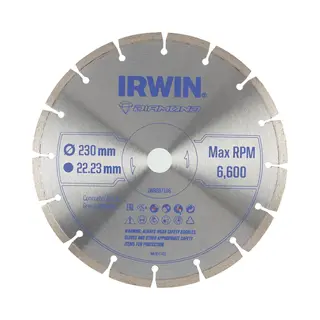 Irwin - Angle Grinder Diamond Blade 230 X 22.23mm Stone Ceramics Etc Irwiw8087110