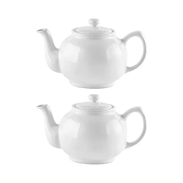 Price & Kensington Englische Teekanne Für 6 Tassen, Aus Hochwertigem Steingut, Teekännchen Mit Glanzglasur, Weiß, Mikrowellen- Und thumbnail