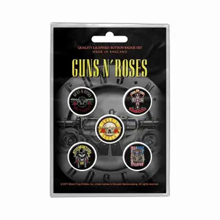 Guns N' Roses Band Monkey Guns N Roses Button Badge Pack Bullet Logo