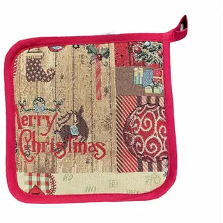Emme Pannenlap - Luxe Gobelinstof - Christmas Jingle Bells - Kerst