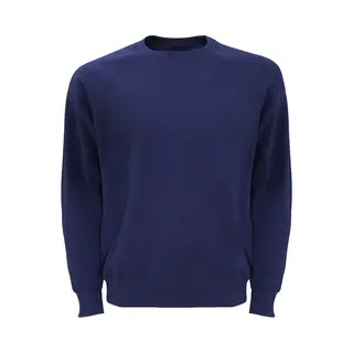 Fruit Of The Loom Men's Raglan Sleeve Belcoro Sweatshirt In Mid Navy | Size, 2XL