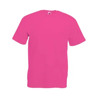 Fruit Of The Loom Men's Valueweight Short Sleeve T-Shirt In Fuchsia | Size, Large