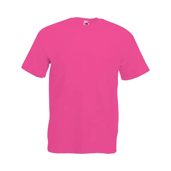 Fruit Of The Loom Men's Valueweight Short Sleeve T-Shirt In Fuchsia | Size, Large thumbnail