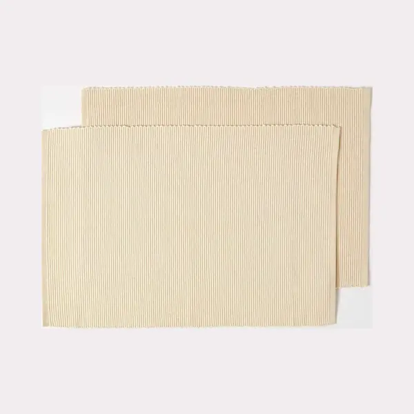 Homescapes Platzset Tischset Creme Im 2er-Set – 30 X 45 Cm, 100% Baumwolle thumbnail