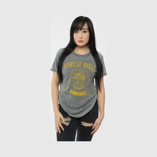 Rock Off officially licensed products Ramones Forest Hills Burnout T Shirt Xl thumbnail