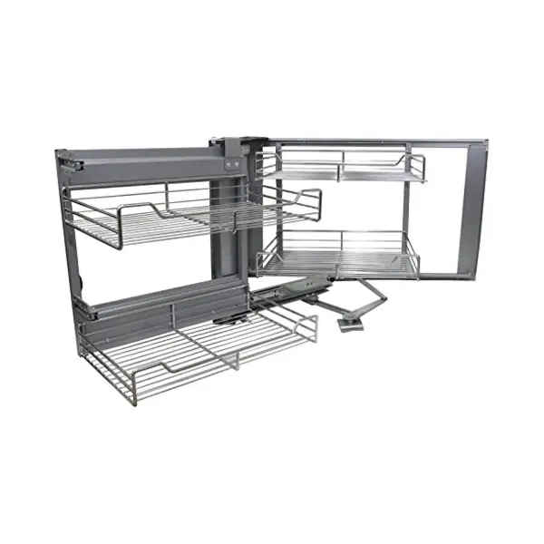 KuKoo Magic Corner Eckschrank Korb Küchenschrank Körbe Schrankauszug Schrankkörbe Küchenkorb Korbauszug Schrankauszüge Schrankkorb Küchen-Regal thumbnail