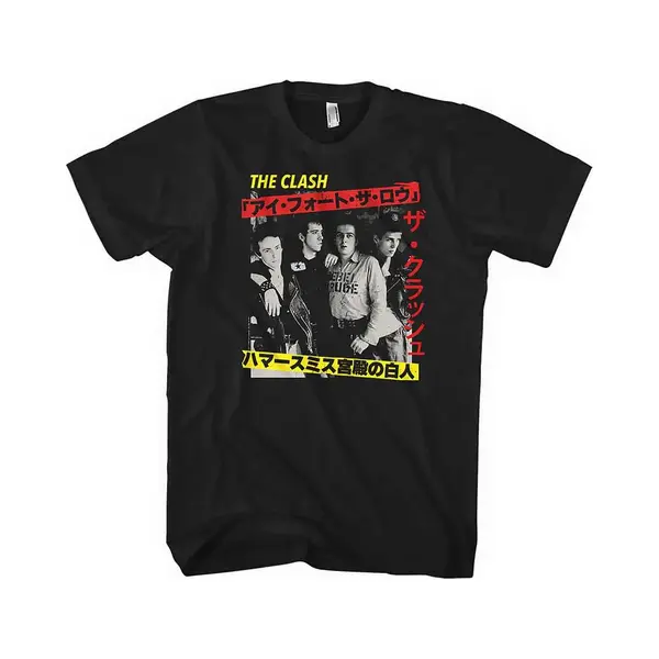 Rock Off officially licensed products The Clash T Shirt Kanji Band Logo Nue Offiziell Herren Schwarz Xl thumbnail