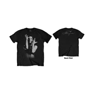 Prince - Parade Signature Herren Unisex T-Shirt Mit Rückendruck Schwarz - L