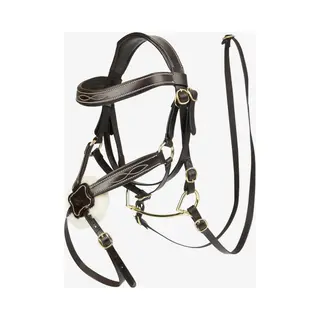 LeMieux Hobby Horse Grackle Bridle Brown - Padded Leather And Soft Lambswool - Educational Toy