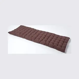 3er Bankauflage Braun 100% Baumwolle - Homescapes