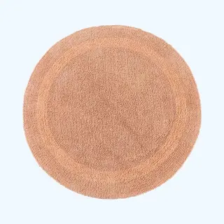 Runde Battematte Apricot 80 Cm Aus 100% Baumwolle - Homescapes