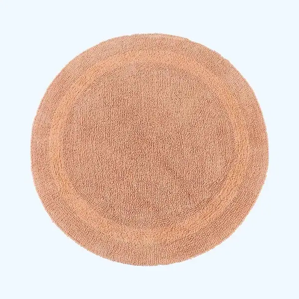 Runde Battematte Apricot 80 Cm Aus 100% Baumwolle - Homescapes thumbnail