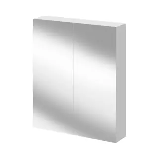 Napoli Wall Mounted Mirrored Cabinet | Gloss White | Glass/Mdf | 600mm