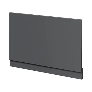 Napoli Mdf End Bath Panel With Plinth | Gloss Grey | 800mm