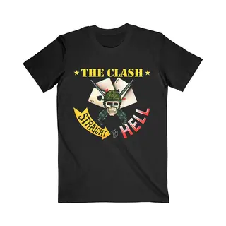 Rock Off The Clash - Straight To Hell Single - T-Shirt Black - Cotton - Size L - Officially Licensed Merch