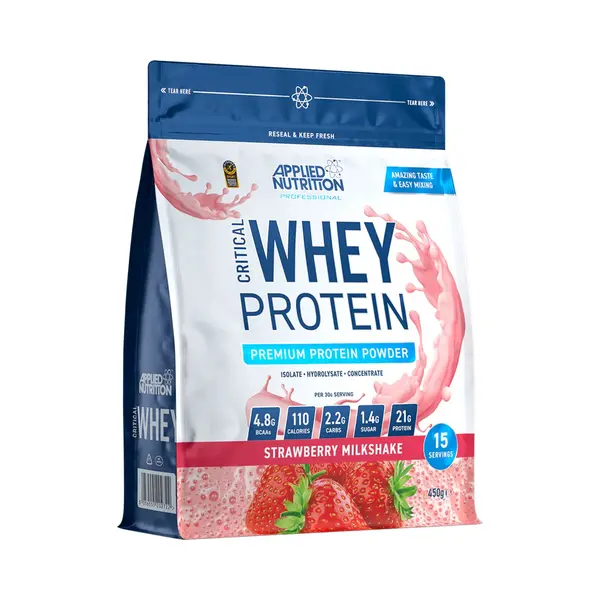 Applied Nutrition Critical Whey (450g) Strawberry Milkshake - Eiwitten - Wei-eiwit Mix thumbnail