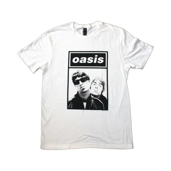 Rock Off Oasis - Noel & Liam Boxed Photo Heren T-shirt - L - Wit thumbnail