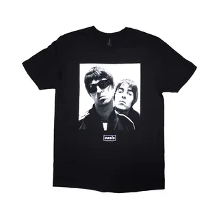 Rock Off Oasis - Noel & Liam Square Photo Heren T-shirt - S - Zwart