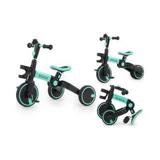 Puggle 2-in-1 Folding Trike & Balance Bike - Aqua (18 Months - 5 Years)