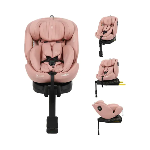 Puggle Safe Click Luxe 40-150cm I-Size R129 360° Rotate Group 0+/1/2/3 Eco Car Seat - Blush Pink (0-12 Years) thumbnail