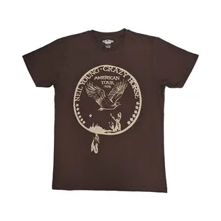 Neil Young Tour 1976 Seal T-Shirt In Brown | Size, 2XL