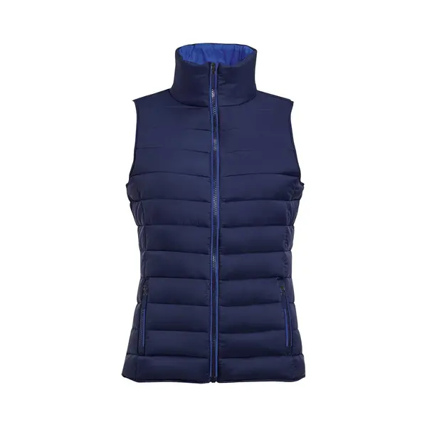 Sols Womens/Ladies Wave Padded Water Repellent Bodywarmer/Weste (Navy) thumbnail
