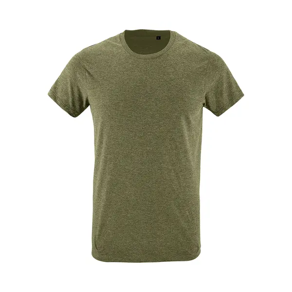 Sols Herren Regent Slim Fit T-Shirt Mit Kurzen Ärmeln (Heather Khaki) thumbnail
