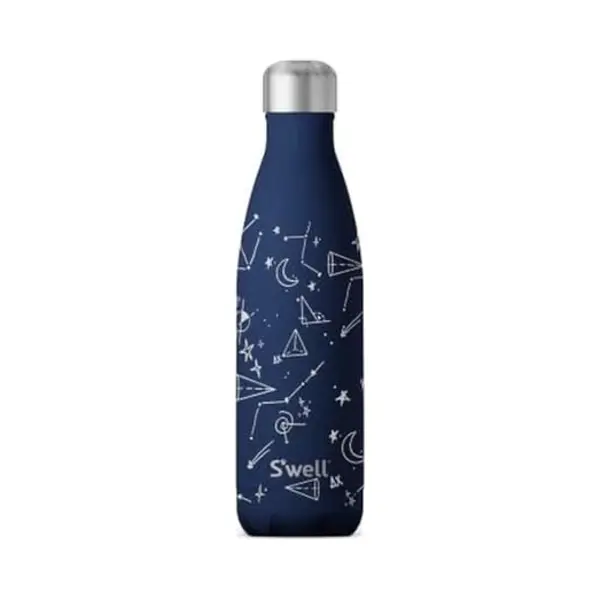S'well Original Water Bottle, Midnight Sky, 500ml, Vacuum Insulated Bottle Keeps Drinks Cold And Hot, Bpa-Free Stainless Steel Leak Proof On The Go thumbnail