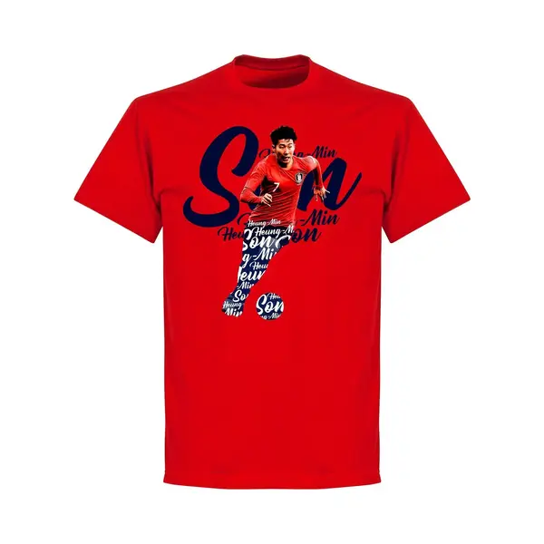 Retake Son Zuid Korea Script T-Shirt - Rood - S thumbnail