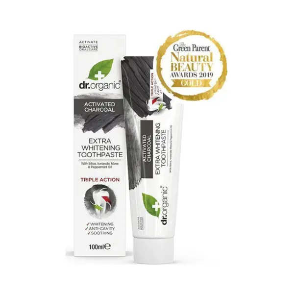 Dr Organic Charcoal Whitening toothpaste 100 ml thumbnail
