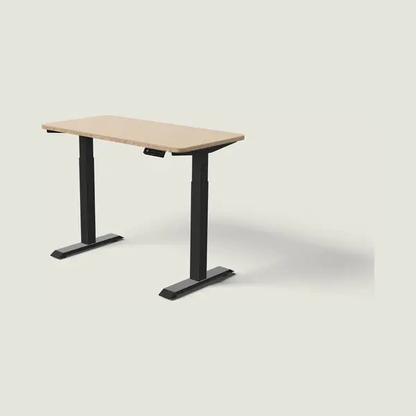 Desktronic HomeOne Zit-sta Bureau Elektrisch In Hoogte Verstelbaar, 120x60 Cm Bamboo/Zwart, Stille Dubbele Motor, Hoogte 72-119cm thumbnail