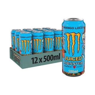 Monster Energy Juiced - Energy Drink Mango - Pre Workout - 12 Blikjes (12x500 Ml)