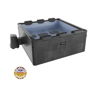 Wave Spas Adriatic 6 Person Black Wood Square Frame Hot Tub - Size, 6 Seater - Wilko