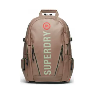 Superdry For Woman. W9110342A Greenish Brown Canvas Backpack (Osfa), Casual, Polyester