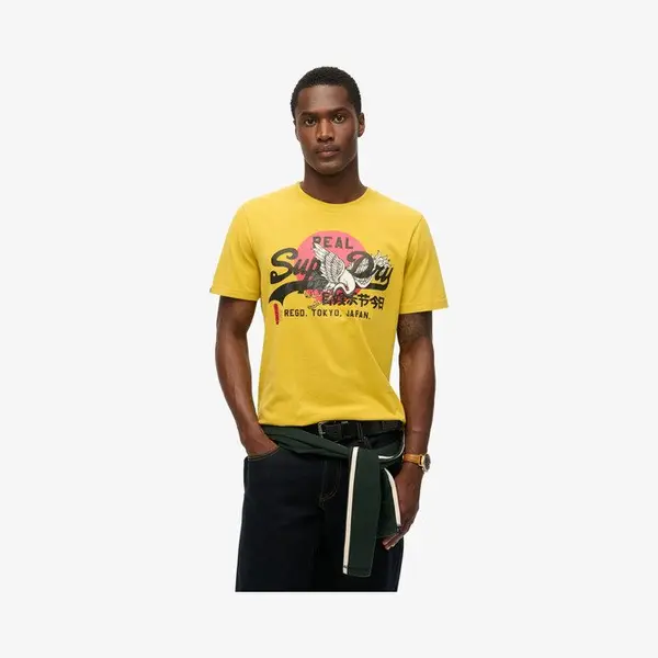 Superdry Herren T-Shirt Mit Tokyo-Grafik Ölgelb Xxl thumbnail