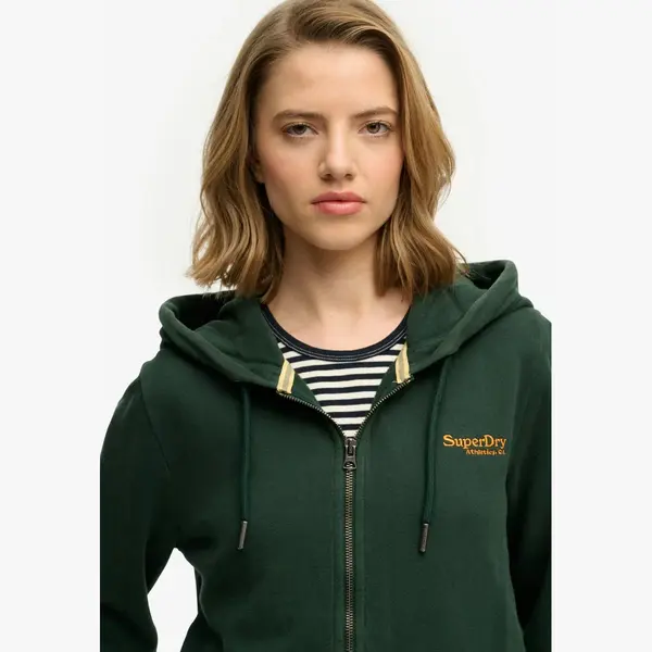 Superdry & Co Sweatvest 'Essential' Geel / Donkergroen thumbnail