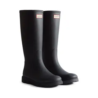 Hunter Downpour Tall Boot Rubber Women's Black Wellington Boots