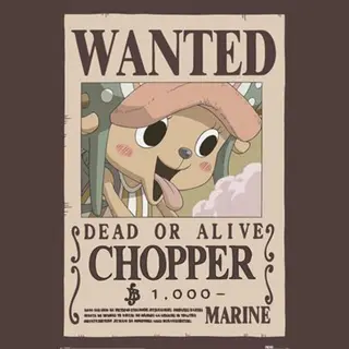 Pyramid Poster One Piece - Wanted Chopper 61x91, 5cm