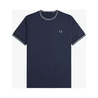 Fred Perry Mens Twin Tipped T-Shirt - Dark Airforce - Xl