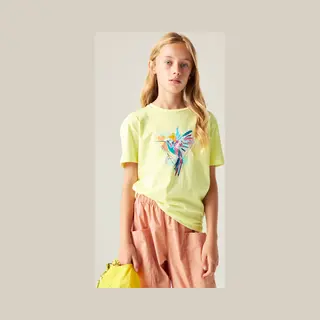 Dare 2b Kids’ Trailblazer Iii T-Shirt, Cotton, Cotton Yellow, Size, 15-16 Years