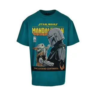 Star Wars The Mandalorian - Mando And Grogu Oversized T-shirt Green