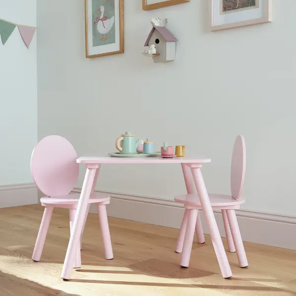 Puggle Isabella Table And Chairs - Pink thumbnail