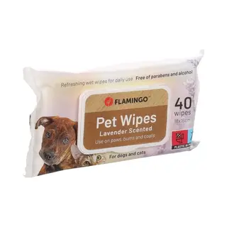 Flamingo Universal Wipes Reini Lavender 40PCS 18x16CM Display