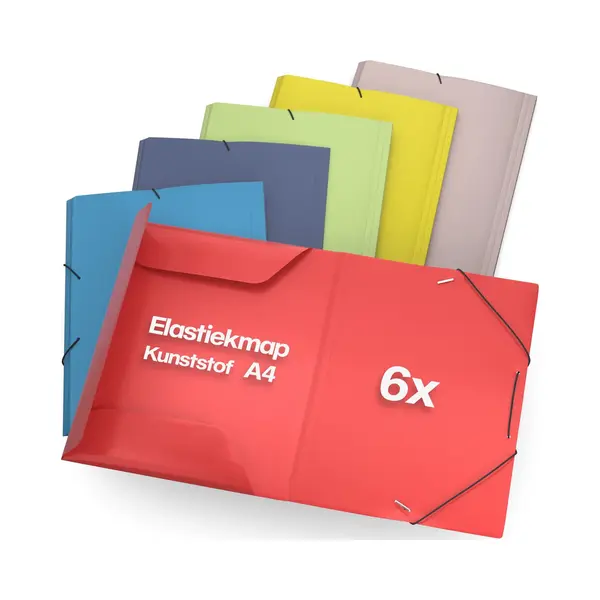 Acropaq - 6 X Eckspannermappe A4 - Sammelmappe A4, Mappe, Bis Zu 200 Seiten, Sommer, Farbkollektion 'Natur', Mappen Schnellhefter - Heftmappe, thumbnail