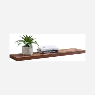 Acaza Wandplank - 100 Cm - Wandrek - Boekenrek - Boekenplank - Wandplank Zwevend - Vintage Bruin