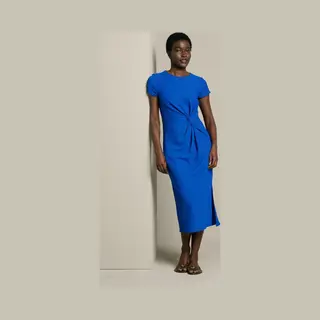 LolaLiza Jurk R Smocktwist 08104544 1619 Electric Blue Dames Maat - 3XL