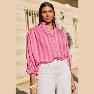 LolaLiza Blouse C Lizzy 05703160 1968 Pink Purple Dames Maat - Xxl