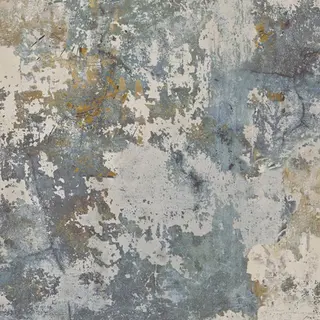 Grandeco Tempera Aqua And Yellow Wallpaper